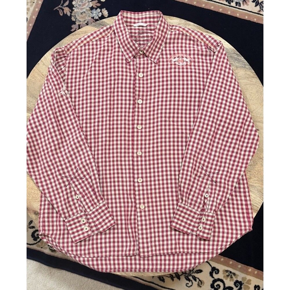 Tommy Bahama Long Sleeve Button Down Red Plaid Shirt Mens Extra Large